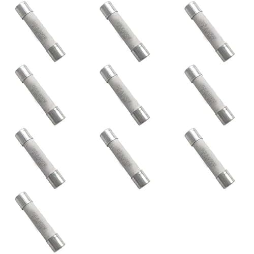 Bridgold 10pcs 0.5A Multimeter Fuse Quick Blow 6.3*32mm Brass Ceramic Fuse.