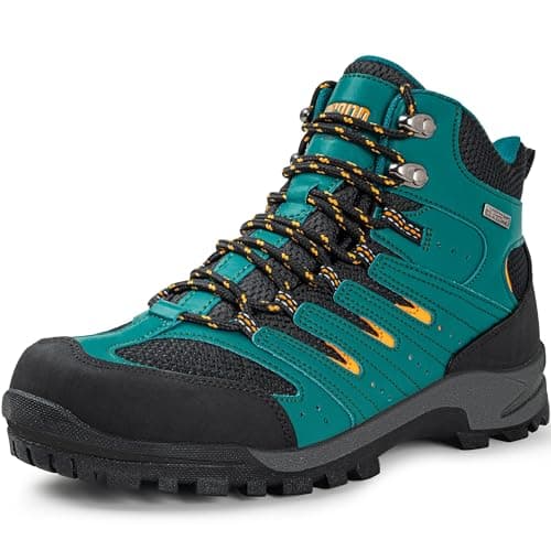 R CORD Womens Hiking Boots Waterproof Hiking Boots Quick Laces Outdoors Sneakers Hiking Shoes Womens Blue Size 7