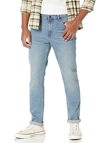 Amazon Essentials Men's Slim-Fit Comfort Stretch Jeans - Discontinued Colors, Light Blue, 36W x 28L