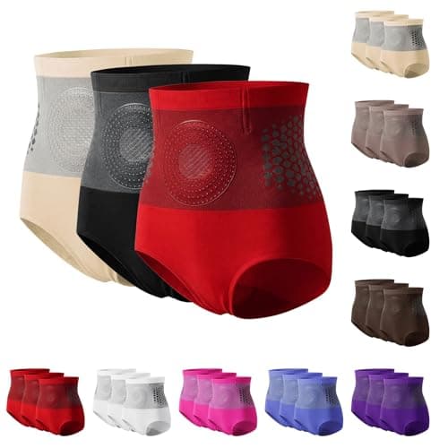 3Pack Moringa & Berberine Sculpting Fat Burning Shorts, High-Waisted Toning Thermogenic Yoga Pants Firming Shaping for Women,Micro Particle Sculpting Control Top Underwear Colorful