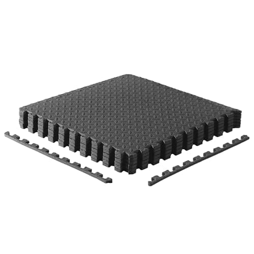 CAP 24-Inch Interlocking EVA Foam Puzzle Mat, 1/2-Inch, Black Diamond, 1 Pk
