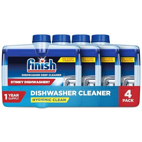 Finish Dishwasher Cleaner Liquid, Limescale Remover, 8.45oz, 4pk