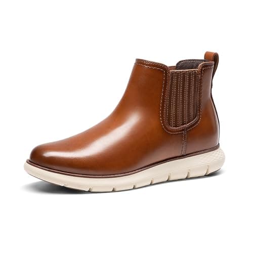 Bruno Marc Men's Chelsea Boots - Classic Comfort,Size 8,Brown,BMUMAB2511