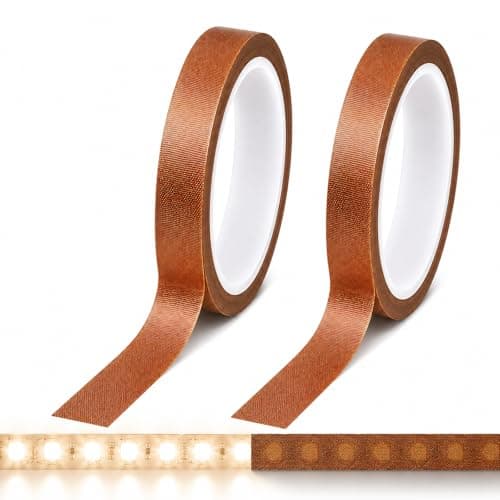 2 PCS Light Dimming Tape for Electronics 0.59in x 33ft Light Strip Cover Tape, Heat Resistant Lighting Blocking Sticker for LED Covers Home Appliances Routers Soften Masking Sticker Coffee-Colored