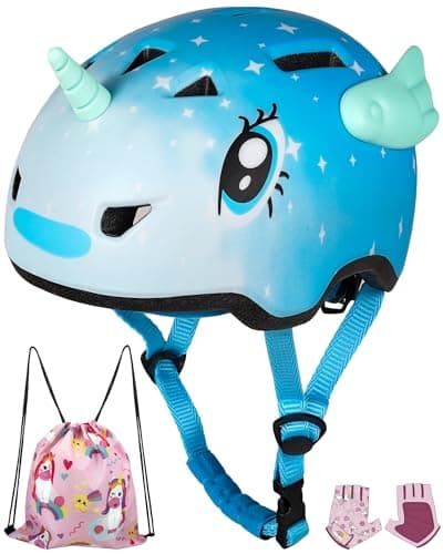 Toddler Helmet, Kids Bike Helmet, Adjustable 3 Sizes for Infant Baby Ages 0-2 2-5 5-8 with Unicorn, Dinosaur, Shark Designs,Boys Girls Bike Helmet for Multi-Sport