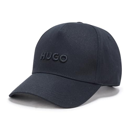 HUGO, Big Logo Cotton Baseball Hat, Black Magnolia, PCE.