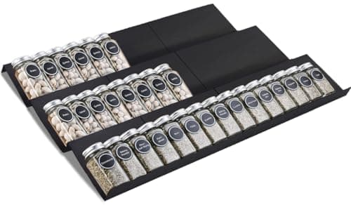 Khordin Spice Drawer Rack Organizer Insert for Kitchen Cabinet, Pack of 9