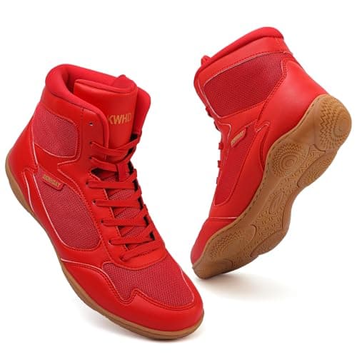 Wrestling Shoes Men Boxing Shoe for Mens Pro Wrestling Boots Red