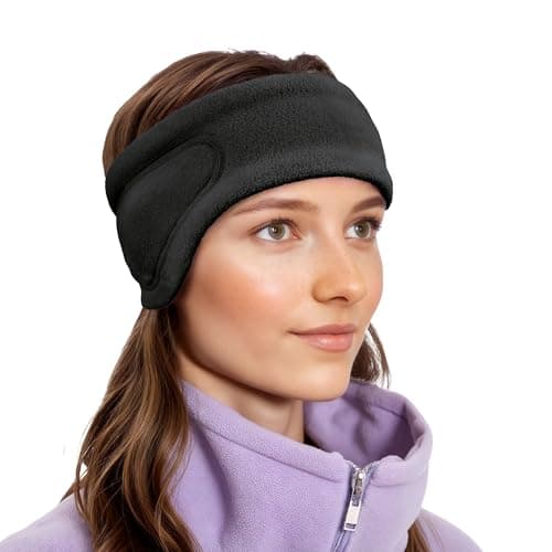 Sukeen Running Ear Warmer Headband for Women, Elastic Winter Headband Black