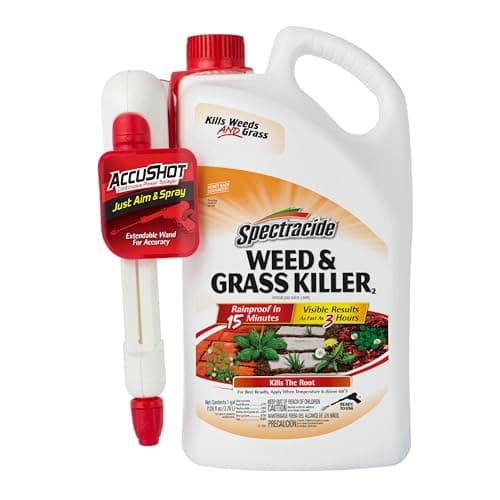 Spectracide Weed And Grass Killer 1 Gallon, With AccuShot Continuous Power Sprayer, 4 Pack