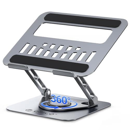 ORICO Adjustable Laptop Stand for Desk, 360° Rotating Base, ST12-Gray