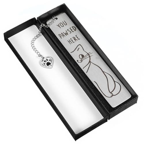 Ouligay Cat Bookmark Zinc Alloy Metal Cat Book Mark for Reading Women Cute Black Bookmarks Funny Aesthetics Animal Reading Accessories for Women Men Student Book Lover Enthusiasts Gift, Birthday Gifts