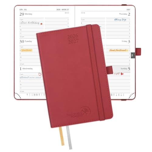 POPRUN Pocket Planner 2026-2027, Purse-4" x 6.25", Academic Pocket Calendar
