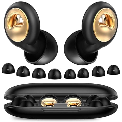 Ear Plugs for Sleeping, 45dB Ultra Soft Silicone Ear Plugs for Noise Reduction, Reusable Noise Cancelling Earplugs, 4-Pairs with Carrying Case for Side Sleep, Concert earplugs, Travel & Swimming