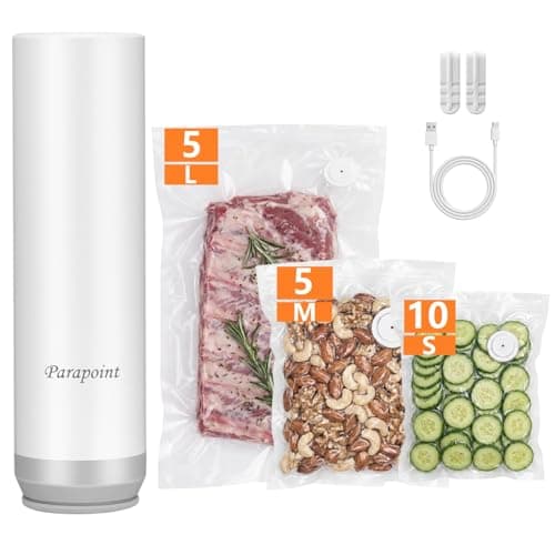 Handheld Vacuum Sealer for Food Powerful Vacuum Sealer Machine,Seal Meal Saver,Portable Food Sealer (Vacuum Sealer Machine + 20 Reusable Vacuum Bags）