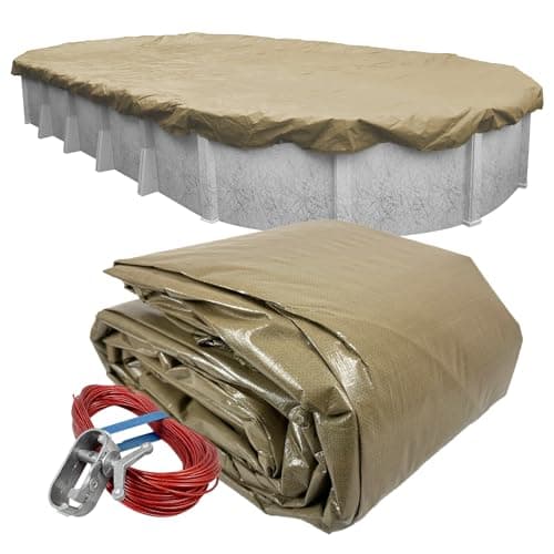 Pool Mate 12 x 18 ft Extra Strength Platinum Oval Above Ground Pool Cover