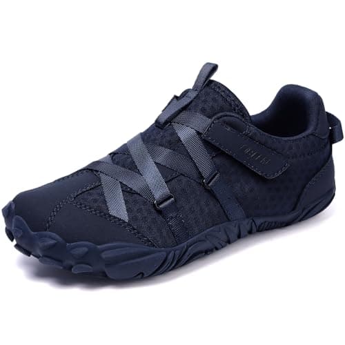 UBFEN Girls Barefoot Shoes Zero Drop Wide Toe Box Kids Boys Sneakers