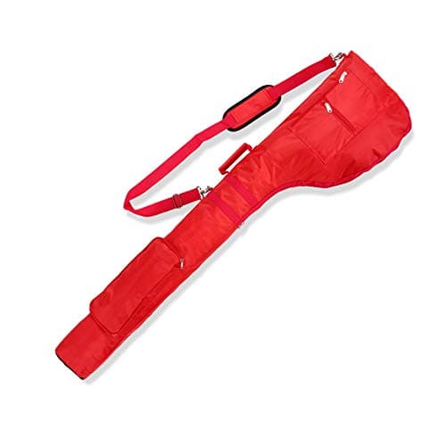 Small Golf Bag for A Few Clubs, Lightweight Golf Sunday Bag, Par 3 Travel Bag, Practice Travel Bag with Carry Shoulder Strap (Red)