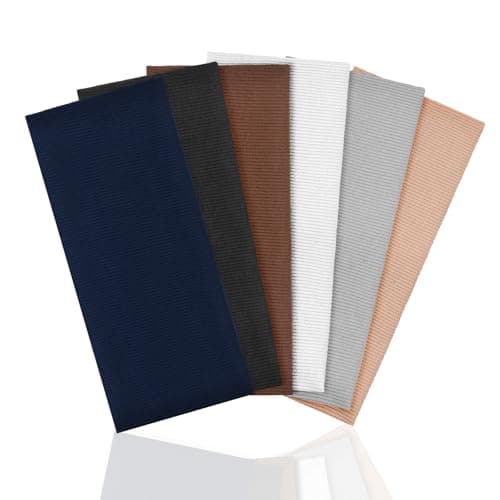 Mabor 6 Pack Thick Headbands for Women, Non Slip Stretchy Elastic Wide Fabric Hair Bands for Workout Yoga, Soft Boho Hair Accessories in 7 Colors