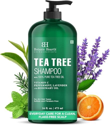 Botanic Hearth Tea Tree Shampoo - 16 Fl oz, Deep Cleans, Refreshes Scalp