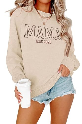 Dressmine womens mama sweatshirts long sleeve fall shirts graphic pullover