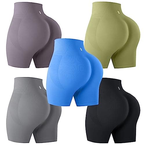Women's Butt Lifting Gym Shorts, High Waist Workout Set Booty Seamless Pack