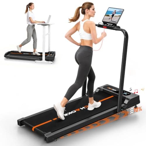 Walking Pad Treadmills for Home with 7.5MPH, Built-in Speaker, Upgrade 3.0HP Foldable Treadmills with 10% Incline, Compact Running Machine with APP, 350 LBS, LED Display, Remote Control