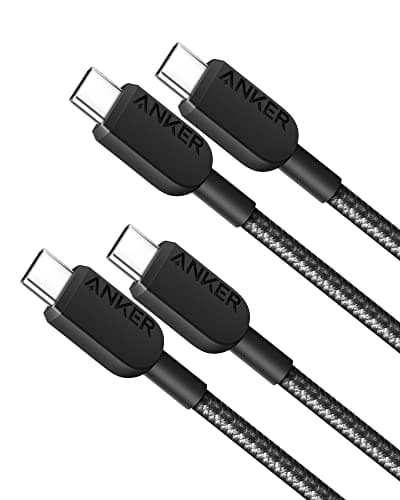 Anker USB C to USB C Cable,Type-C Fast Charging Cord (3FT,2Pack) for iPhone 17/16 Series,iPad Air 4,MacBook Pro 2022 and More (Black)