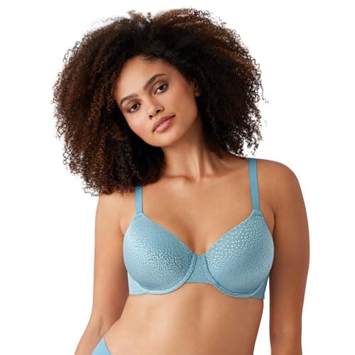 Wacoal Women's Back Appeal Lightly Padded Full Coverage T-Shirt Bra, 853303, Adriatic Blue, 40DDD