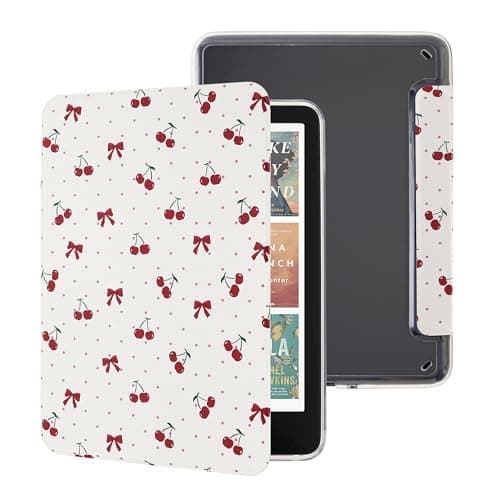 Vane Oak Case for 6'' Kindle 2024 and 2022 (11th Generation), Slim PU Cover Case with Auto Wake/Sleep, Cherry