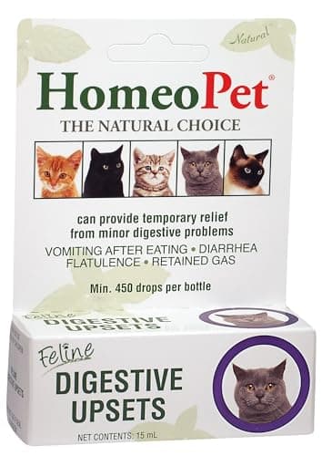 HomeoPet Feline Digestive Upsets, Safe and Natural Cat Digestive Support, 15 Milliliters