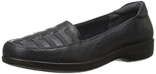 Easy Street Women's Genesis Flat, Navy Burnish, 7 W US