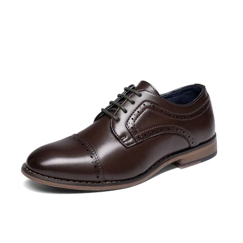 Bruno Marc Little Kid Prince_K_1 Dark Brown Boy's Classic Oxfords Dress Shoes Size 1 M US Little Kid