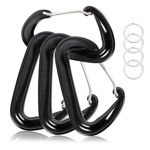 Keychain for Men & Women 4 Packs 12KN Heavy Duty Carabiner Clip with Key Rings, EDC Key Organizer for Car Keys, Outdoor Gear, Camping & Everyday Carry Key Chain