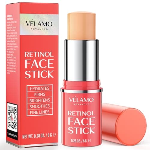 VELAMO ADVANCED Retinol Face Stick – Reduces Fine Lines, Wrinkles & Uneven Texture in 4–8 Weeks – For Mature Skin, Women & Men – 0.28 OZ/8g