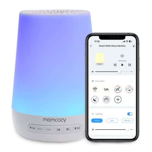 Momcozy Smart Baby Sound Machine with Night Light, White Noise Machine