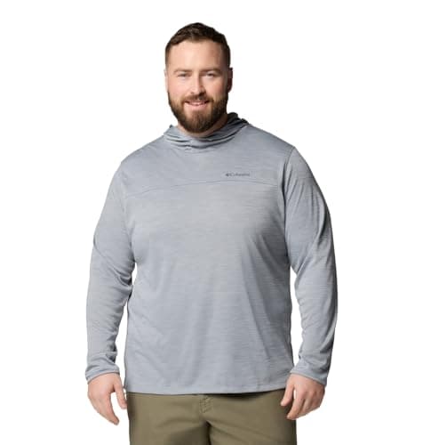 Columbia Men's Sage Peak Knit Hoodie, Columbia Grey Heather, XX-Small