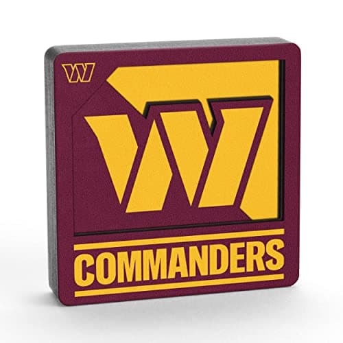 YouTheFan NFL Washington Commanders 3D Logo Series Magnets