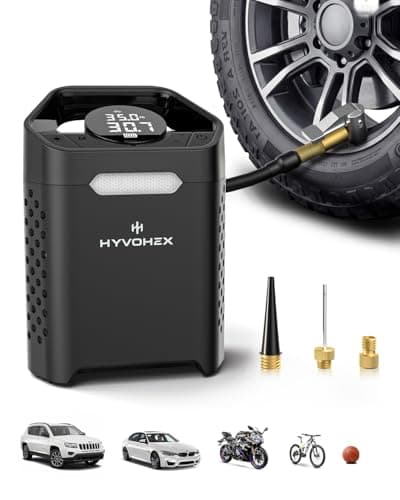 Heavy-Duty 160 PSI Tire Inflator,Electric Ball Pump for Sports Balls,Portable Air Pump with Digital Pressure Gauge and LED Light,Bike Pump for Car,SUV,Bicycle,Basketball,Soccer,Volleyball and Football