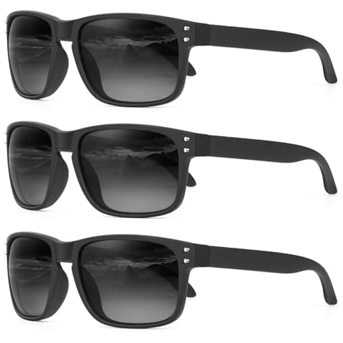 KALIYADI Polarized Sunglasses for Men Women, Mens Sunglasses Polarized UV Protection, Vintage Sun Glasses for Fishing Running Driving (3 pack)