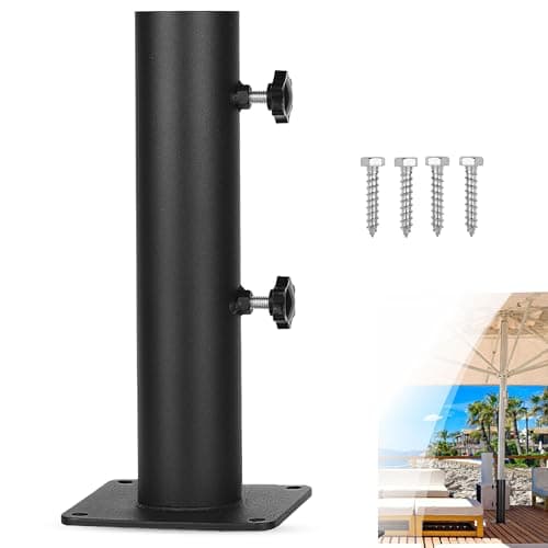 YZZHAJ Umbrella Outdoor Holder Heavy Duty Steel Universal Umbrella Base Stand for Decks,Docks,Pontoons,patios,Picnic Tables