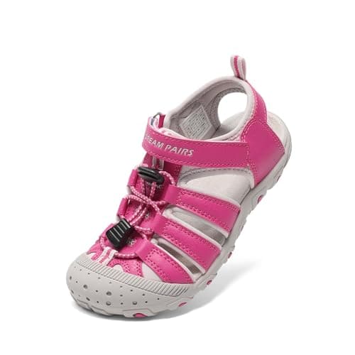 DREAM PAIRS Boys Girls Closed-Toe Outdoor Summer Sport Sandals for Toddler/Little/Big Kid,Size 6 Toddler,Hot Pink,181105K