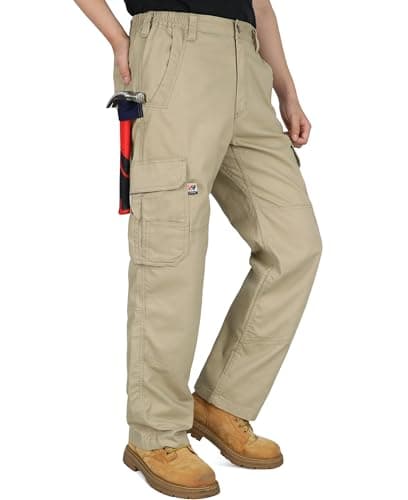 VATRENUS FR Pants for Men 7.5oz Elastic Waist Cargo Pants 8 Pockets CAT2