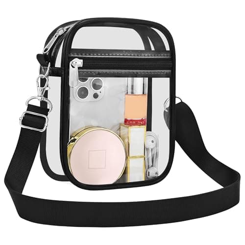 USPECLARE Clear Purse Stadium Transparent Messenger Bag Stadium Approved for Men and Women Clear CrossBody Bag
