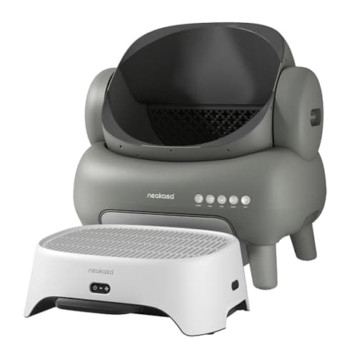 Neakasa M1 Plus Open-Top Self Cleaning Cat Litter Box with Airstep, 2-in-1 Air Purifier and Cat Step