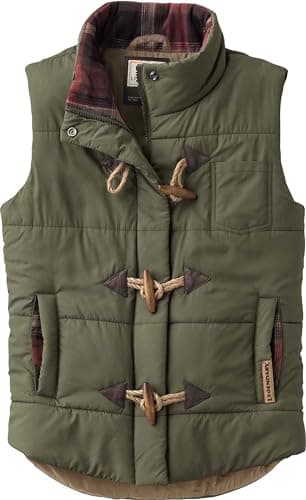 Legendary Whitetails Women's Quilted Toggle Puffer Vest, Army, Small