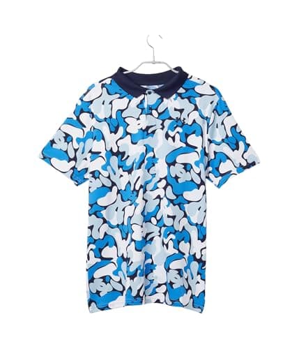 Under Armour Men's Matchplay Printed Golf Polo Midnight Navy/Blue Atlantis 1, Small