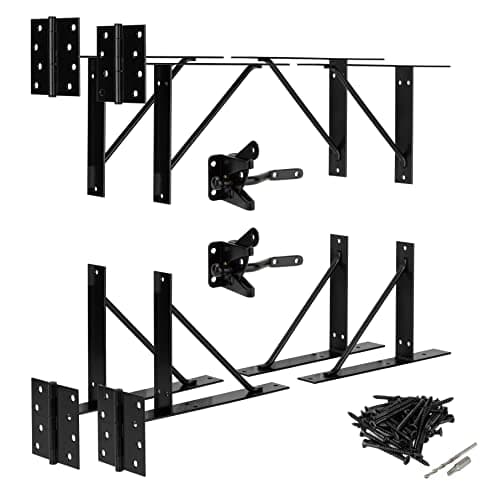 Hillmaster 2 Set Heavy Duty Anti Sag Bracket Kit for Wooden Fences, Shed Doors, Driveway Gates, Corral Gates, Wood Windows