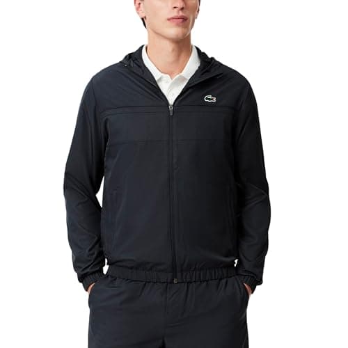 Lacoste Men's Sport Water-Repellent Sport Track Jacket, Graphite/Graphite, X-Large