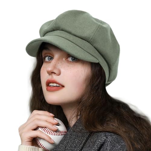 Juiterchy Women's Newsboy Hats Fashion Vintage 8 Panels Visor Beret Cabbie Cap Ladies Paperboy Cap